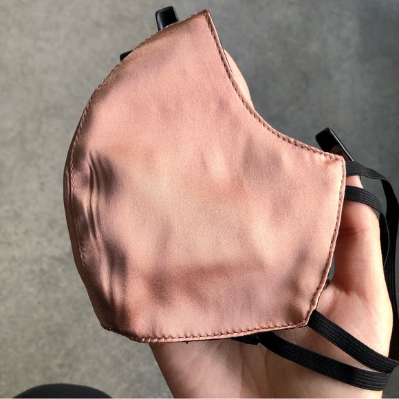 Taupe Silk Mask from Eastnwest Label - Picture 4 of 5